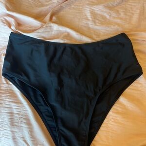 Black High-Waisted swim bottoms SHEIN